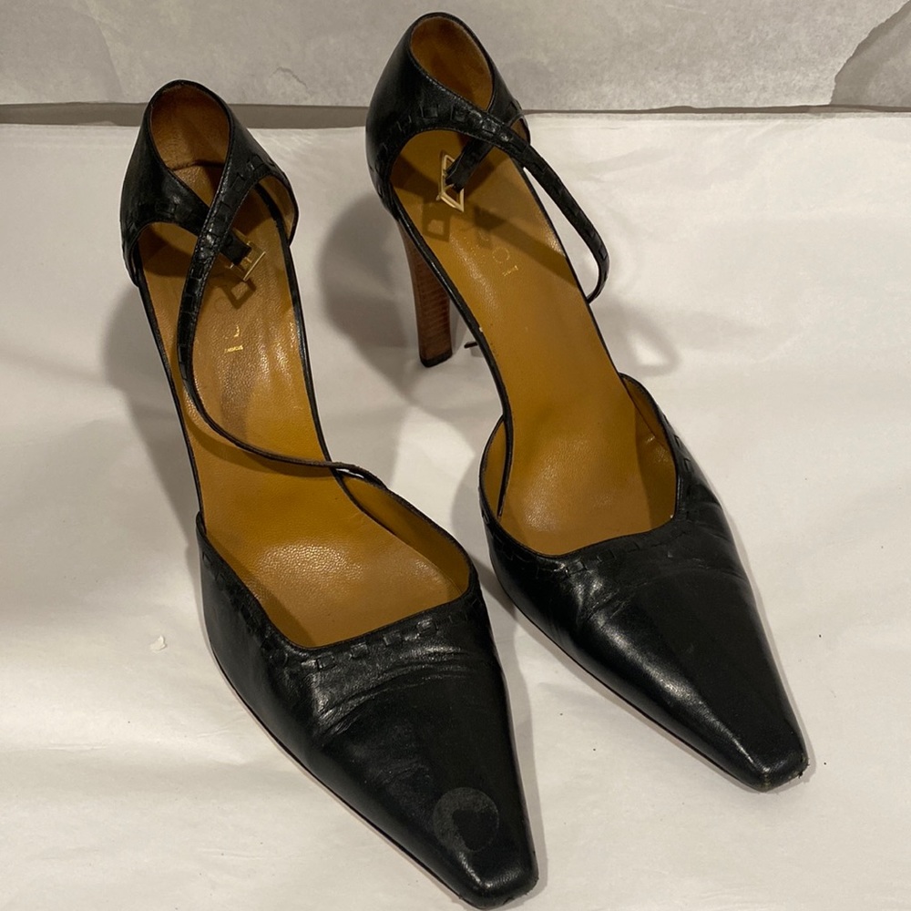 Gucci Black Leather Heels
